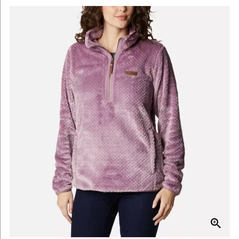 Columbia plush forest green half zip